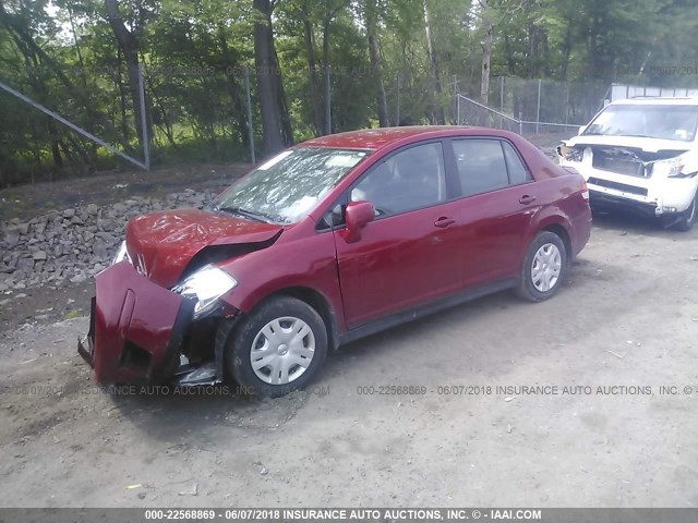 3N1BC1AP1BL416679 - 2011 NISSAN VERSA S/SL RED photo 2