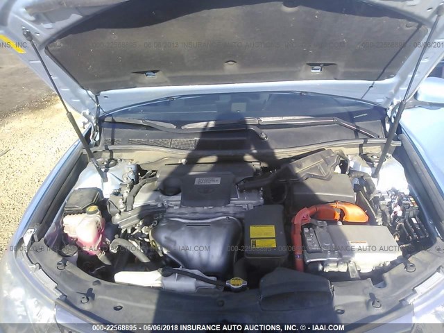 4T1BD1FK1CU026322 - 2012 TOYOTA CAMRY HYBRID/LE/XLE 蓝色 照片 10