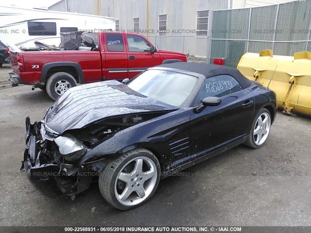 1C3AN55L85X057779 - 2005 CHRYSLER CROSSFIRE BLACK photo 2