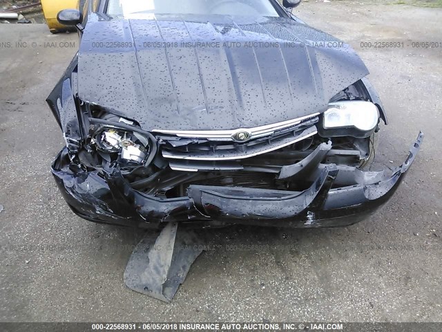 1C3AN55L85X057779 - 2005 CHRYSLER CROSSFIRE BLACK photo 6