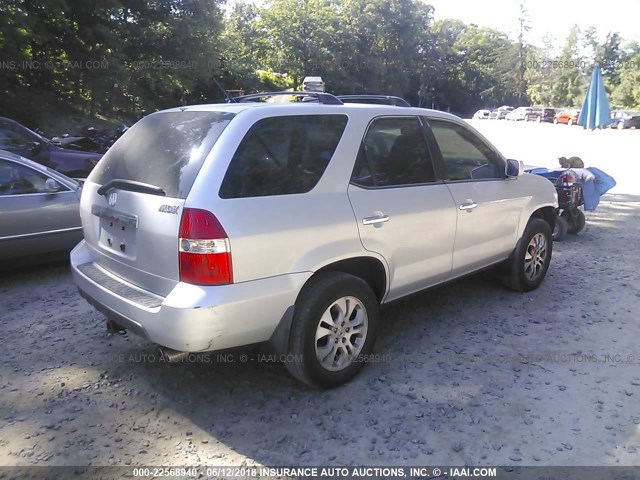 2HNYD18673H517151 - 2003 ACURA MDX TOURING SILVER photo 4