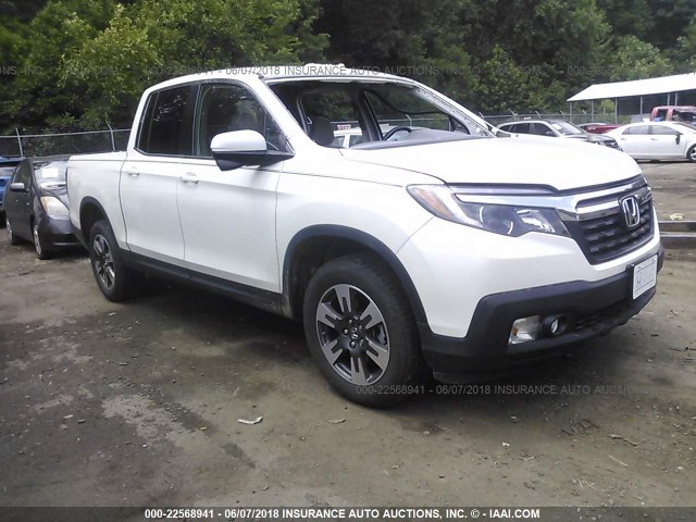 5FPYK3F67HB016260 - 2017 HONDA RIDGELINE RTL WHITE photo 1