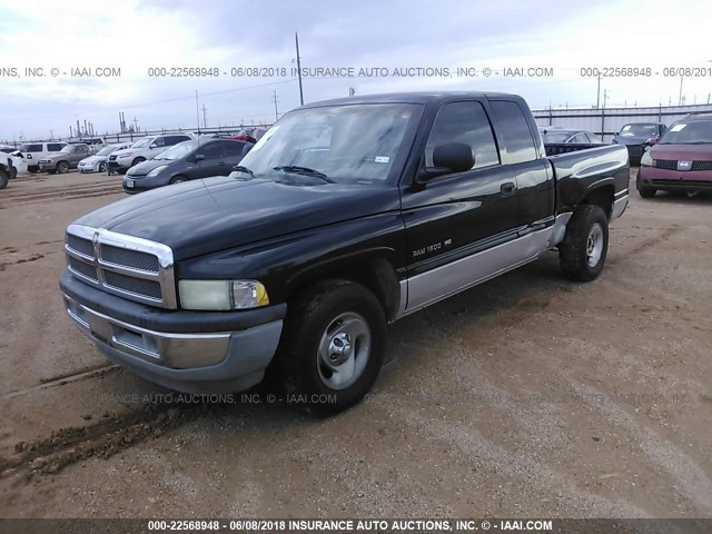 1B7HC13Z31J551805 - 2001 DODGE RAM 1500 BLACK photo 2