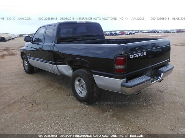 1B7HC13Z31J551805 - 2001 DODGE RAM 1500 BLACK photo 3