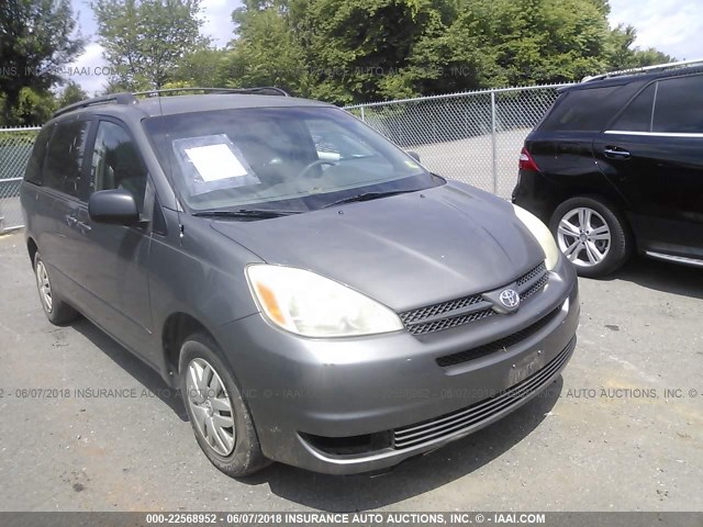 5TDZA23C74S177525 - 2004 TOYOTA SIENNA CE/LE GRAY photo 1