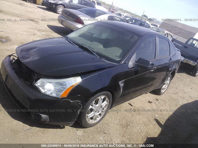 1FAHP35N68W258087 - 2008 FORD FOCUS SE/SEL/SES BLACK photo 2