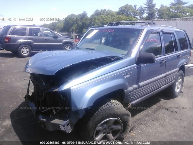 1J4GZ58S7SC768044 - 1995 JEEP GRAND CHEROKEE LAREDO Light Blue photo 2