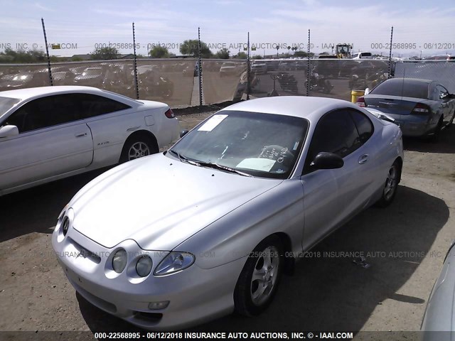 KMHJG25F5YU186224 - 2000 HYUNDAI TIBURON SILVER photo 2