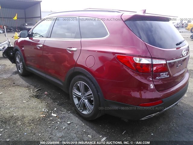 KM8SN4HF9EU082560 - 2014 HYUNDAI SANTA FE GLS RED photo 3