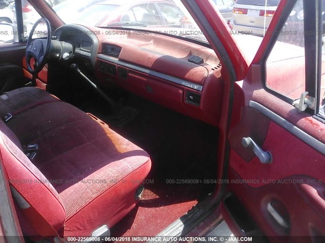 1FTDF15Y0NNA70743 - 1992 FORD F150 RED photo 5