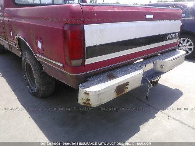 1FTDF15Y0NNA70743 - 1992 FORD F150 RED photo 6