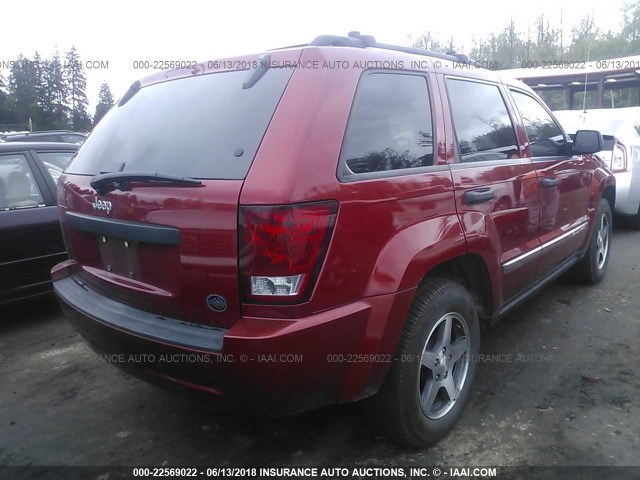 1J4GS48K45C682323 - 2005 JEEP GRAND CHEROKEE LAREDO/COLUMBIA/FREEDOM 红色 照片 4
