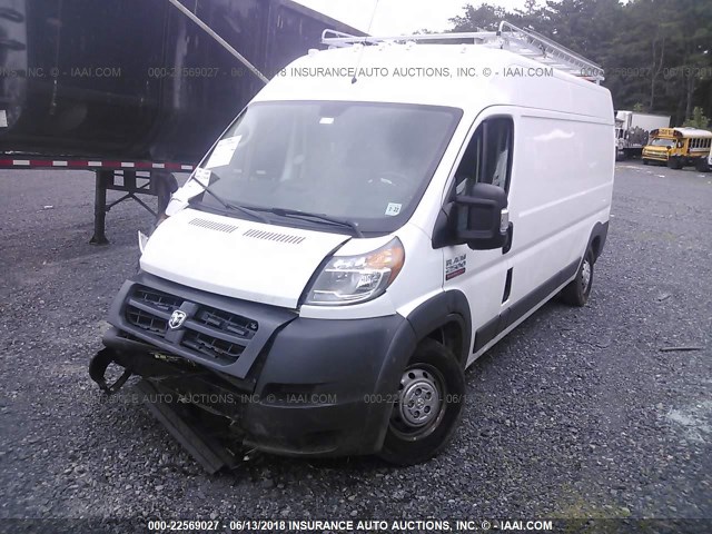 3C6TRVDG7HE546909 - 2017 RAM PROMASTER 2500 2500 HIGH WHITE photo 2