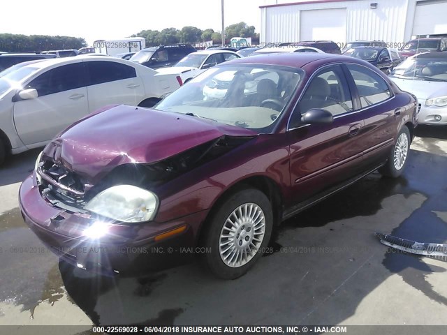 1MEFM50U54G608400 - 2004 MERCURY SABLE GS MAROON photo 2