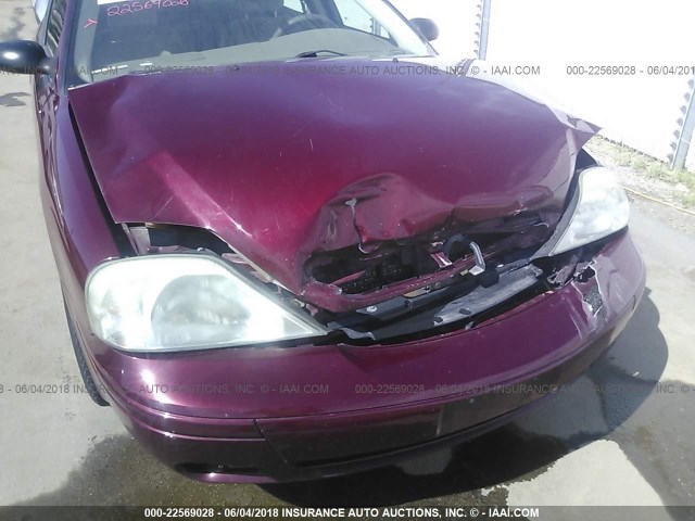 1MEFM50U54G608400 - 2004 MERCURY SABLE GS MAROON photo 6