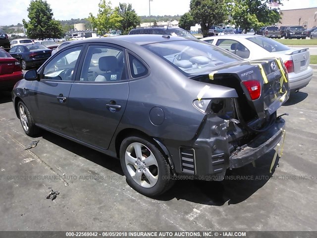 KMHDU46D58U368858 - 2008 HYUNDAI ELANTRA GLS/SE/LIMITED GRAY photo 3