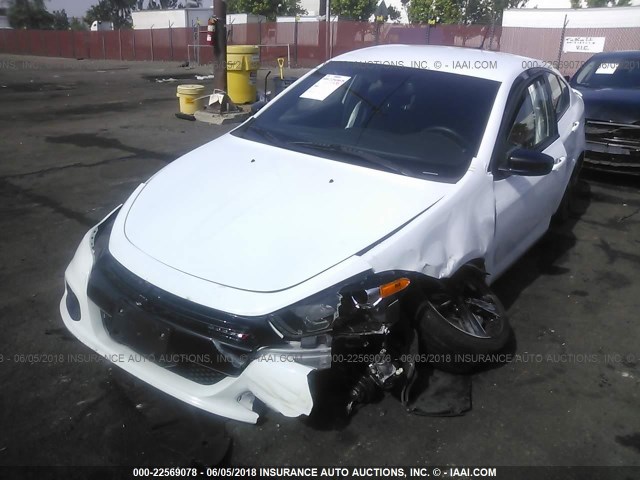 1C3CDFBB3FD180471 - 2015 DODGE DART SXT WHITE photo 2