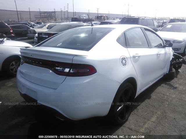 1C3CDFBB3FD180471 - 2015 DODGE DART SXT WHITE photo 4