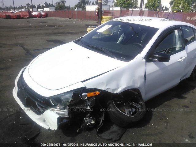 1C3CDFBB3FD180471 - 2015 DODGE DART SXT WHITE photo 6