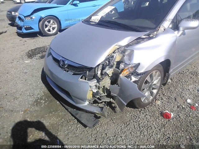 2HGFA1F95BH521542 - 2011 HONDA CIVIC EXL ვერცხლისფერი ფოტო 6