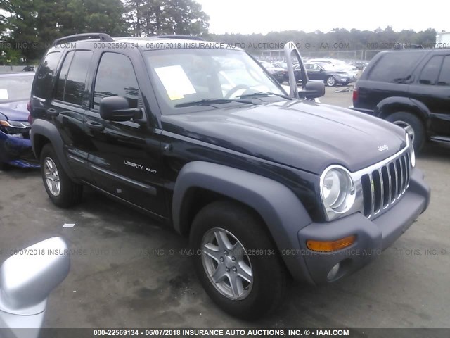 1J4GL48K23W733178 - 2003 JEEP LIBERTY SPORT/FREEDOM შავი ფოტო 1