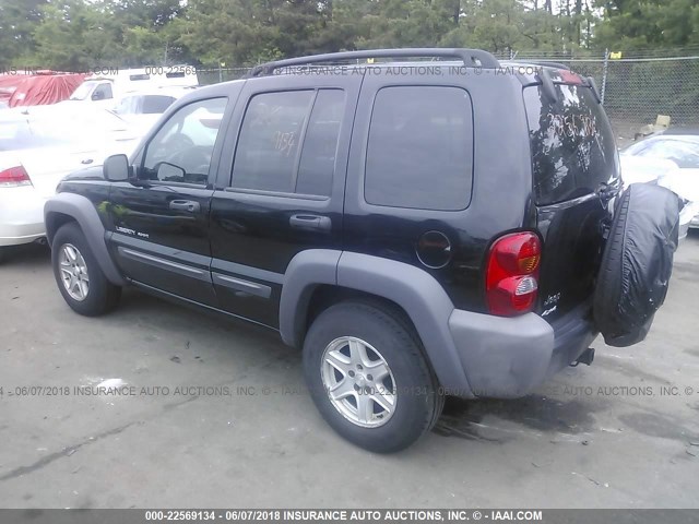 1J4GL48K23W733178 - 2003 JEEP LIBERTY SPORT/FREEDOM შავი ფოტო 3
