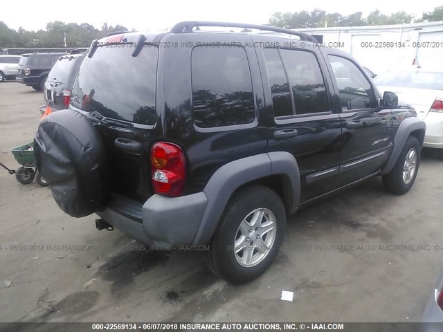 1J4GL48K23W733178 - 2003 JEEP LIBERTY SPORT/FREEDOM BLACK photo 4