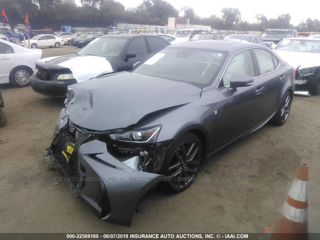 JTHBA1D28H5054795 - 2017 LEXUS IS 200T GRAY photo 2