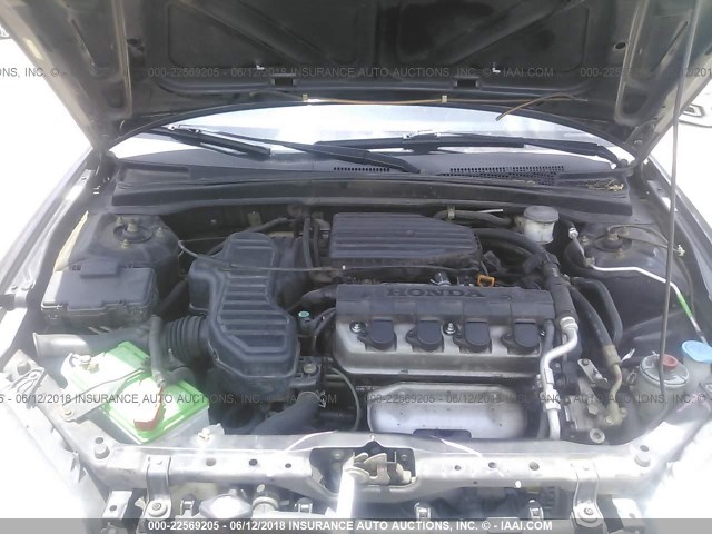 1HGES16375L025704 - 2005 HONDA CIVIC DX VP BLACK photo 10