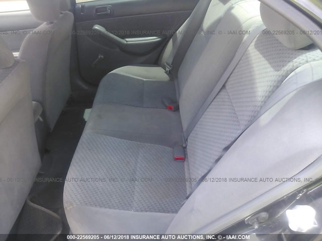 1HGES16375L025704 - 2005 HONDA CIVIC DX VP BLACK photo 8