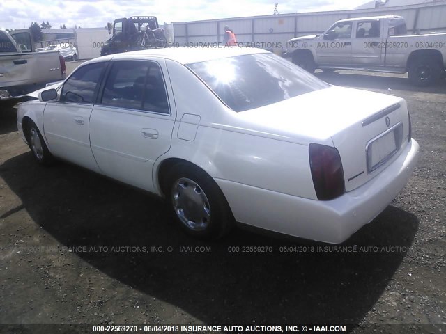 1G6KE57Y21U150644 - 2001 CADILLAC DEVILLE DHS WHITE photo 3