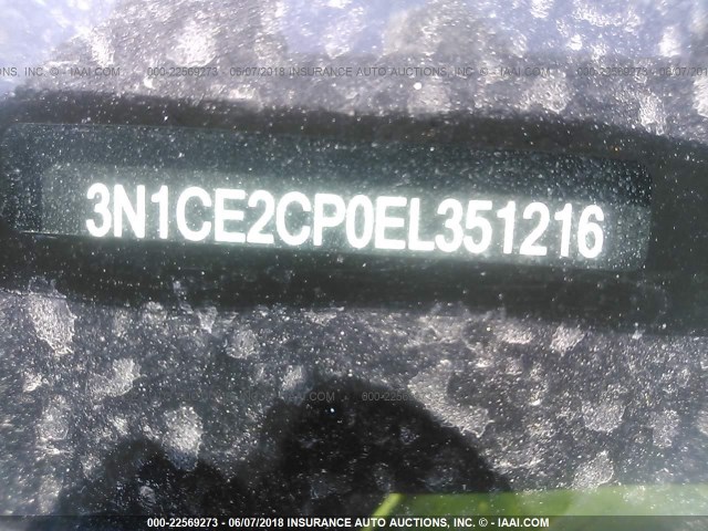 3N1CE2CP0EL351216 - 2014 NISSAN VERSA NOTE S/S PLUS/SV/SL SILVER photo 9