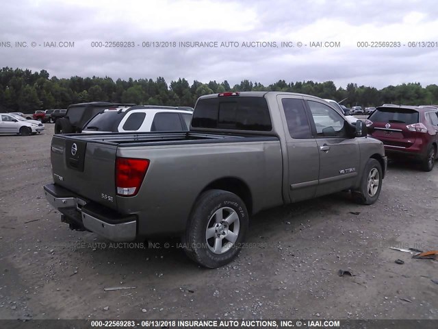 1N6AA06A76N536664 - 2006 NISSAN TITAN XE/SE/LE GRAY photo 4