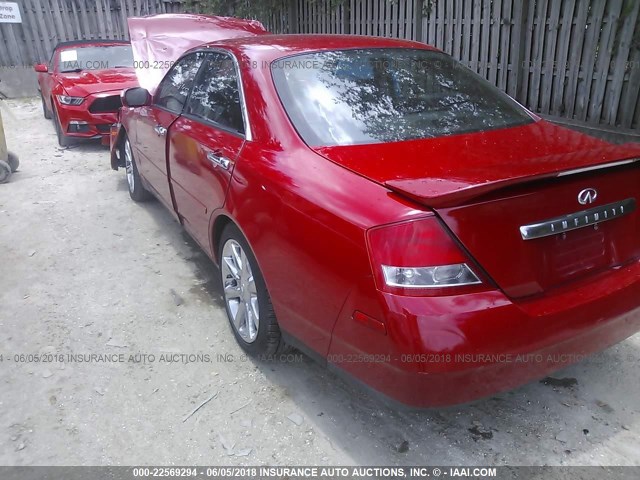 JNKAY41E13M001202 - 2003 INFINITI M45 RED photo 3