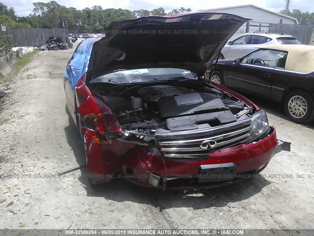 JNKAY41E13M001202 - 2003 INFINITI M45 RED photo 6