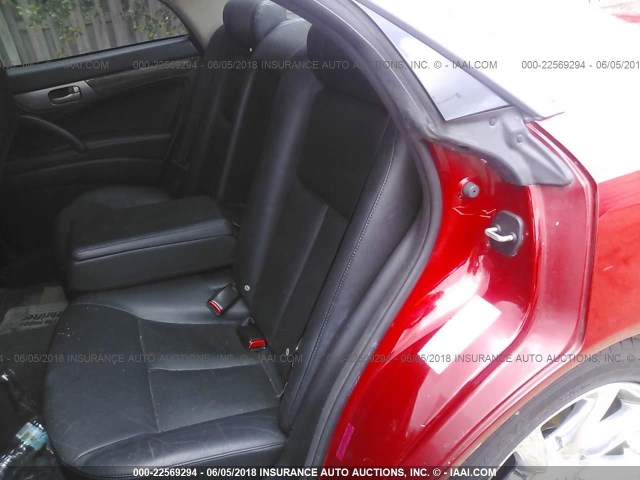 JNKAY41E13M001202 - 2003 INFINITI M45 RED photo 8