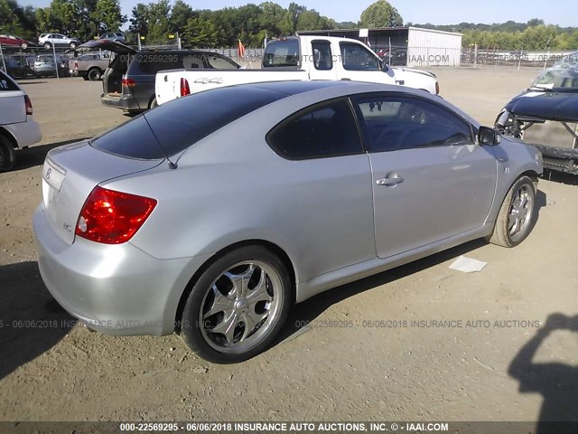 JTKDE177250001940 - 2005 TOYOTA SCION TC 银色 照片 4