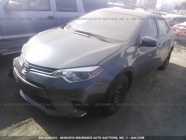 5YFBURHE0GP393077 - 2016 TOYOTA COROLLA L/LE/LE PLS/PRM/S/S PLS GRAY photo 2