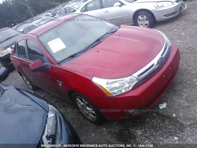 1FAHP35N88W295139 - 2008 FORD FOCUS SE/SEL/SES RED photo 1