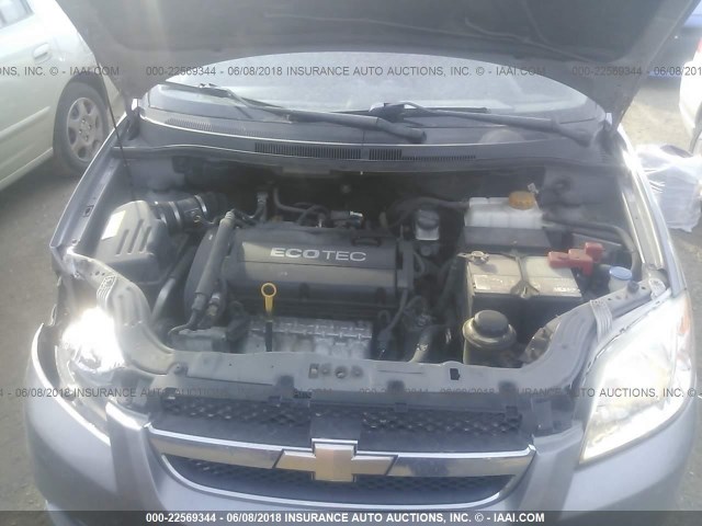 KL1TD5DE9AB052597 - 2010 CHEVROLET AVEO LS/LT 银色 照片 10