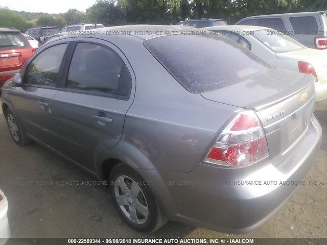 KL1TD5DE9AB052597 - 2010 CHEVROLET AVEO LS/LT 银色 照片 3