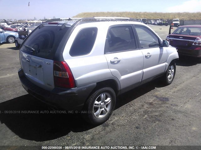 KNDJE723067149515 - 2006 KIA NEW SPORTAGE  SILVER photo 4