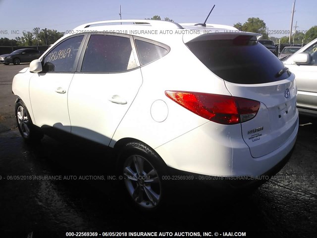 KM8JUCAC4BU207114 - 2011 HYUNDAI TUCSON GLS/LIMITED WHITE photo 3