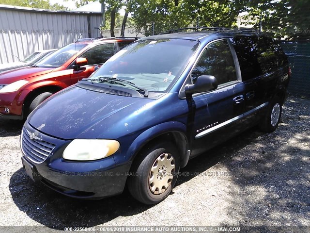 1C4GJ45361B154594 - 2001 CHRYSLER VOYAGER LX BLUE photo 2