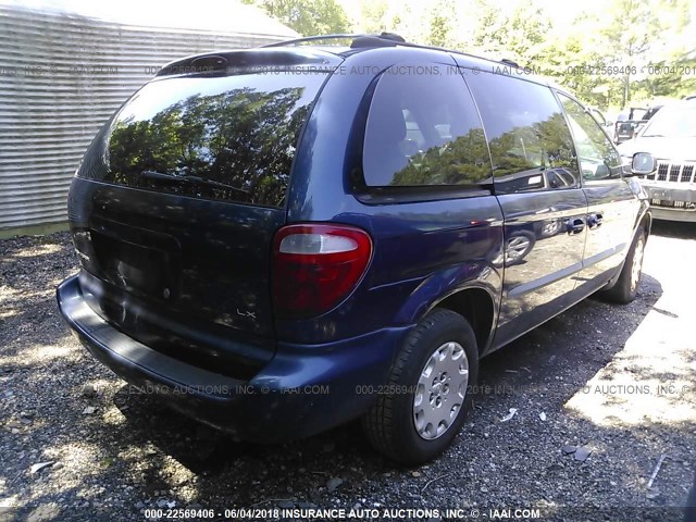 1C4GJ45361B154594 - 2001 CHRYSLER VOYAGER LX BLUE photo 4