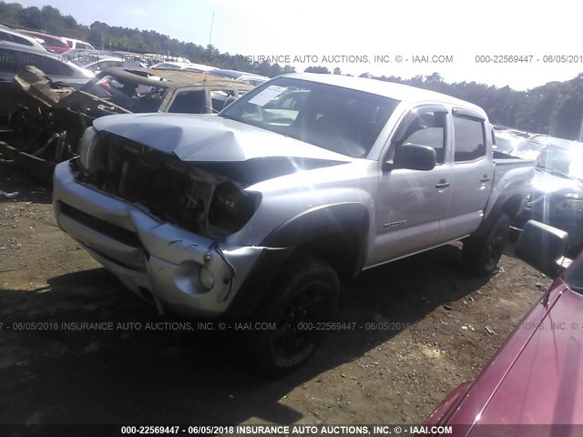 5TEJU62N58Z503930 - 2008 TOYOTA TACOMA DOUBLE CAB PRERUNNER SILVER photo 2