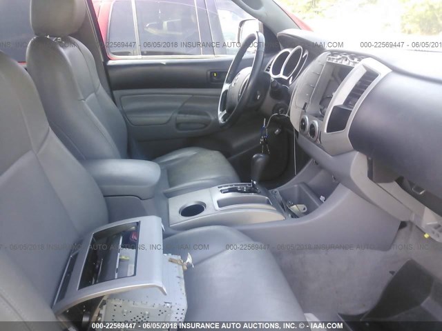 5TEJU62N58Z503930 - 2008 TOYOTA TACOMA DOUBLE CAB PRERUNNER SILVER photo 5