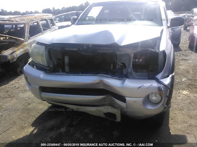 5TEJU62N58Z503930 - 2008 TOYOTA TACOMA DOUBLE CAB PRERUNNER SILVER photo 6