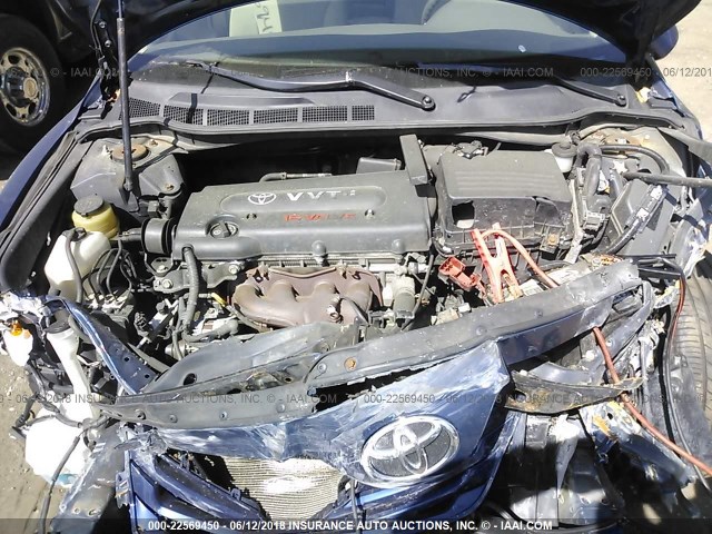 4T1BE46K87U029805 - 2007 TOYOTA CAMRY NEW GENERAT CE/LE/XLE/SE BLUE photo 10