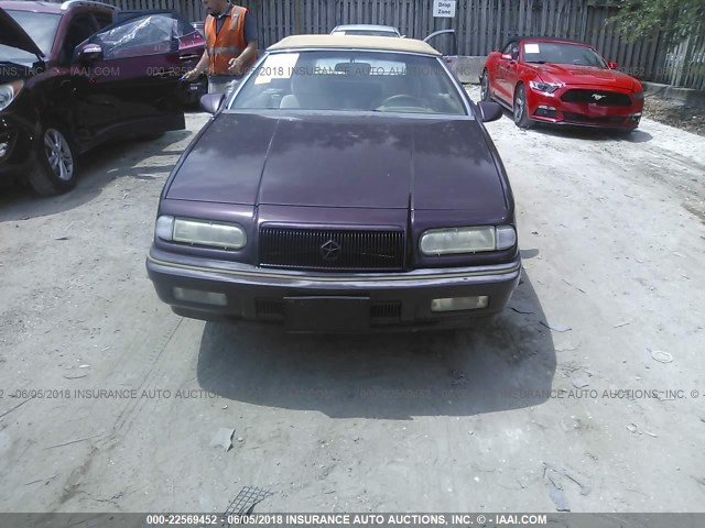 1C3EU4532SF682775 - 1995 CHRYSLER LEBARON GTC PURPLE photo 6